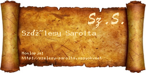 Szélesy Sarolta névjegykártya