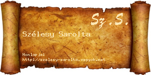 Szélesy Sarolta névjegykártya