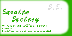 sarolta szelesy business card